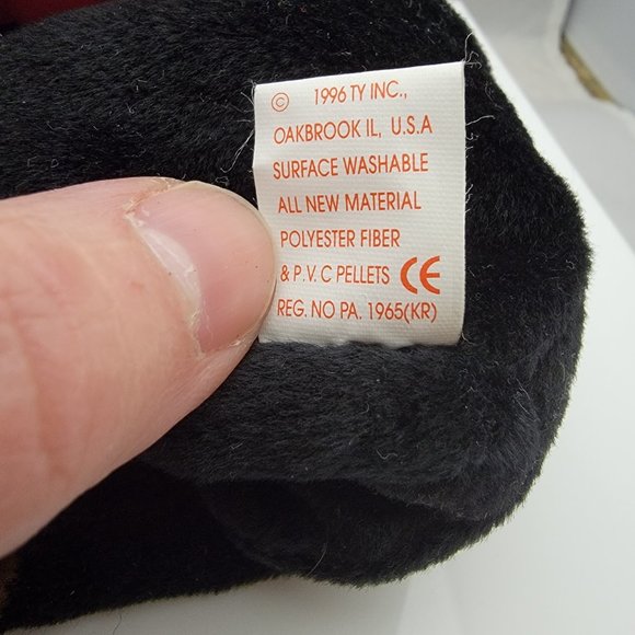 1996 Vintage TY Beanie Baby Congo Monkey Retired PVC Pellets Ape Gorilla Waterlo - Picture 7 of 7